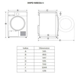 Heinner HHPD-M8K3A++ Warmtepompdroger – 8 kg – Anti-Kreuk