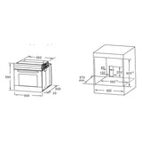 Heinner HBO-M654G-GBK Inbouw Oven 70 L – Hetelucht – Grill