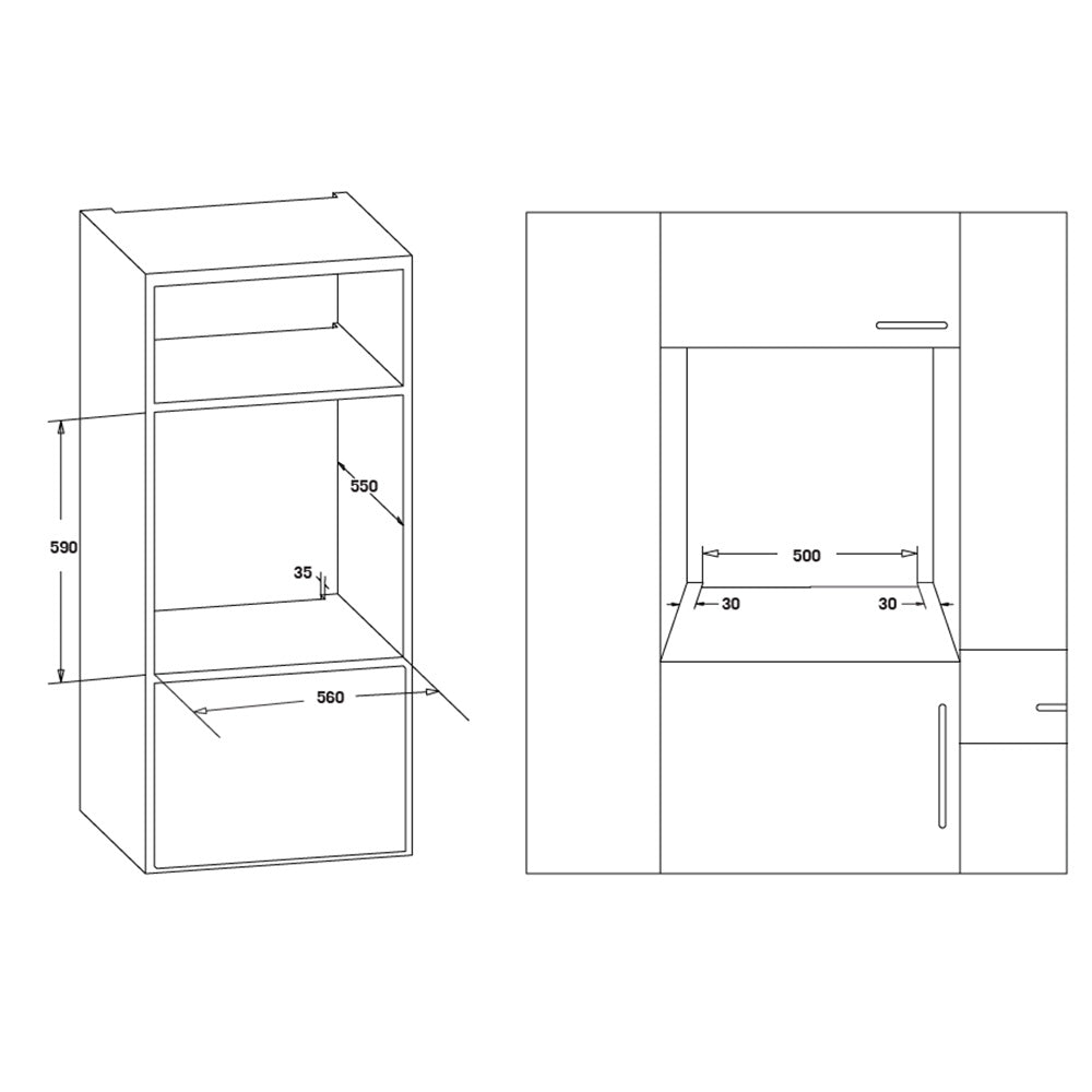 Heinner HBO-S567LDTGC-IX Inbouw Oven 56 L – Hetelucht – Grill – LED