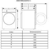 Heinner HWM-HMK1014IVTA+++ Wasmachine 10 kg – 1400 RPM