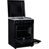 Heinner HFSC-S66FDCC-IBK Gasfornuis 50 cm – 4 Zones – Oven 6 Functies – Grill