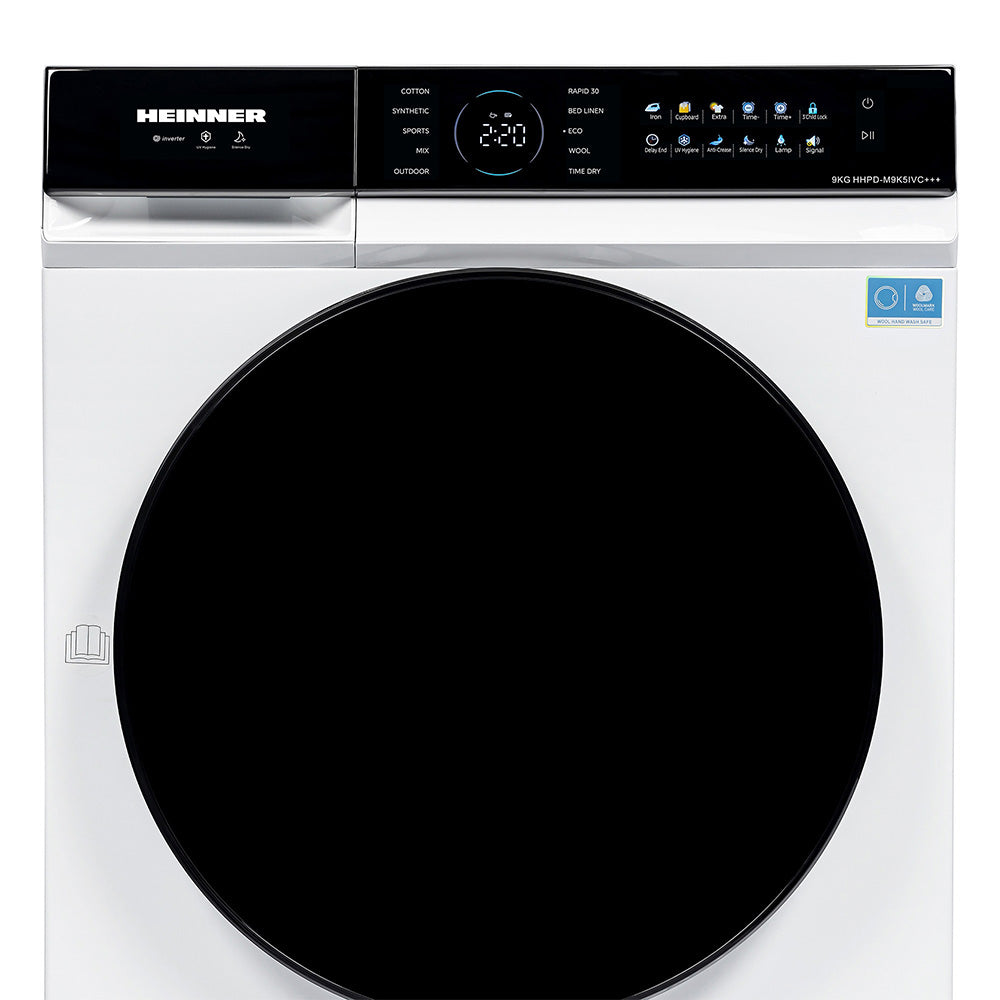 Heinner HHPD-M9K5IVC+++ Warmtepompdroger 9 kg – Inverter – Anti-kreuk