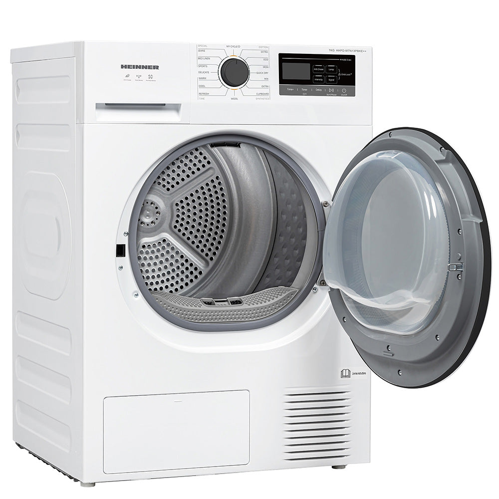 Heinner HHPD-M7N13PBKE++ Warmtepompdroger – 7 kg – Anti-Kreuk