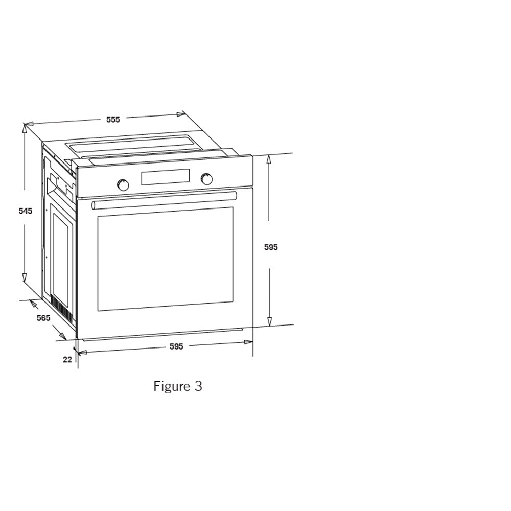 Heinner HBO-S567LDTGC-IX Inbouw Oven 56 L – Hetelucht – Grill – LED