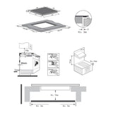 Heinner HBHI-M4ZB2FXSMTC Inductiekookplaat – 4 Zones – Touch – Kinderslot