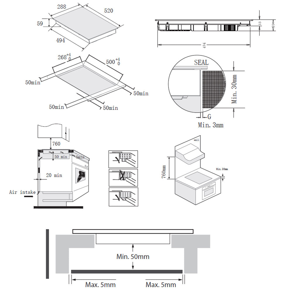 Heinner HBHI-M2ZB1FXTC Inductiekookplaat – 2 Zones – Touch – Kinderslot