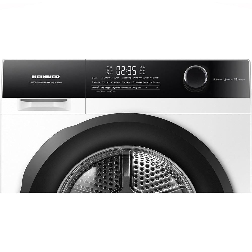 Heinner HHPD-HMK90IVFC+++ Warmtepompdroger – 9 kg – Inverter – Touch