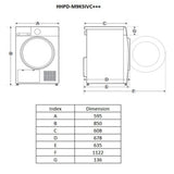 Heinner HHPD-M9K5IVC+++ Warmtepompdroger 9 kg – Inverter – Anti-kreuk