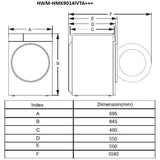 Heinner HWM-HMK9014IVTA+++ Wasmachine 9 kg – 1400 RPM