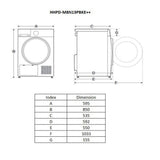 Heinner HHPD-M8N13PBKE++ Warmtepompdroger – 8 kg – Anti-Kreuk