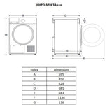 Heinner HHPD-M9K3A++ Warmtepompdroger – 9 kg – Anti-Kreuk