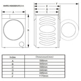 Heinner HHPD-HMK90IVFC+++ Warmtepompdroger – 9 kg – Inverter – Touch