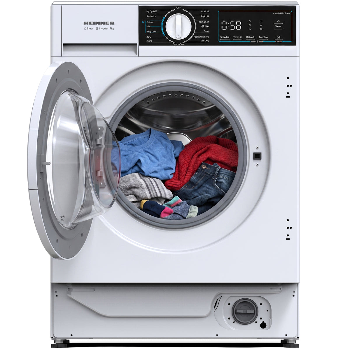 Heinner HWM-BI914IVA+++ Inbouw Wasmachine 9 kg – 1400 RPM