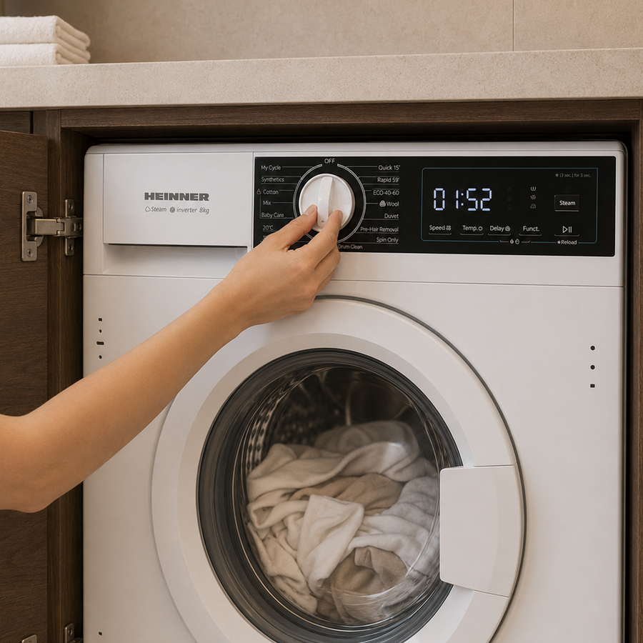 Heinner HWM-BI814IVA+++ Inbouw Wasmachine 8 kg – 1400 RPM