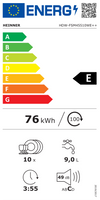 Heinner HDW-FSM45510WE vrijstaande vaatwasser – 10 couverts – AquaStop – energielabel E – wit