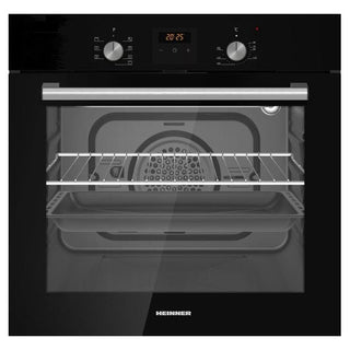 Heinner HBO-S568LDTGC-BK inbouwoven – 56 L – 7 functies – hetelucht, grill & timer – LED touch – energieklasse A – zwart