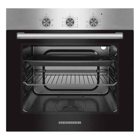 Four encastrable Heinner HBO-S624LTG-IX – 62 litres – chaleur tournante – gril – photo du produit