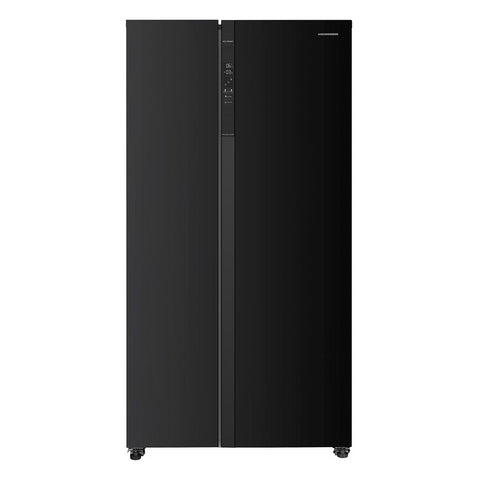 Heinner Amerikaanse koelkast HSBS-HM532NFBKE++ met zwarte deuren en digitaal bedieningspaneel, side-by-side model met wa