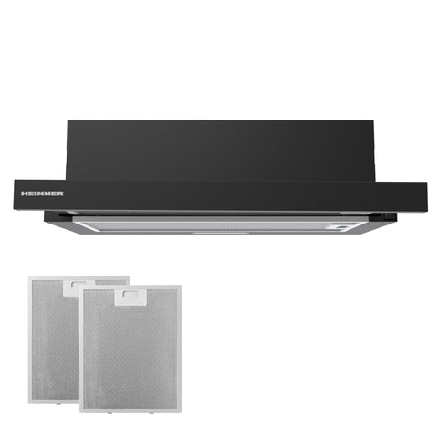 Hotte Heinner HTCH-MD400BK – classe énergétique B – noir – photo du produit