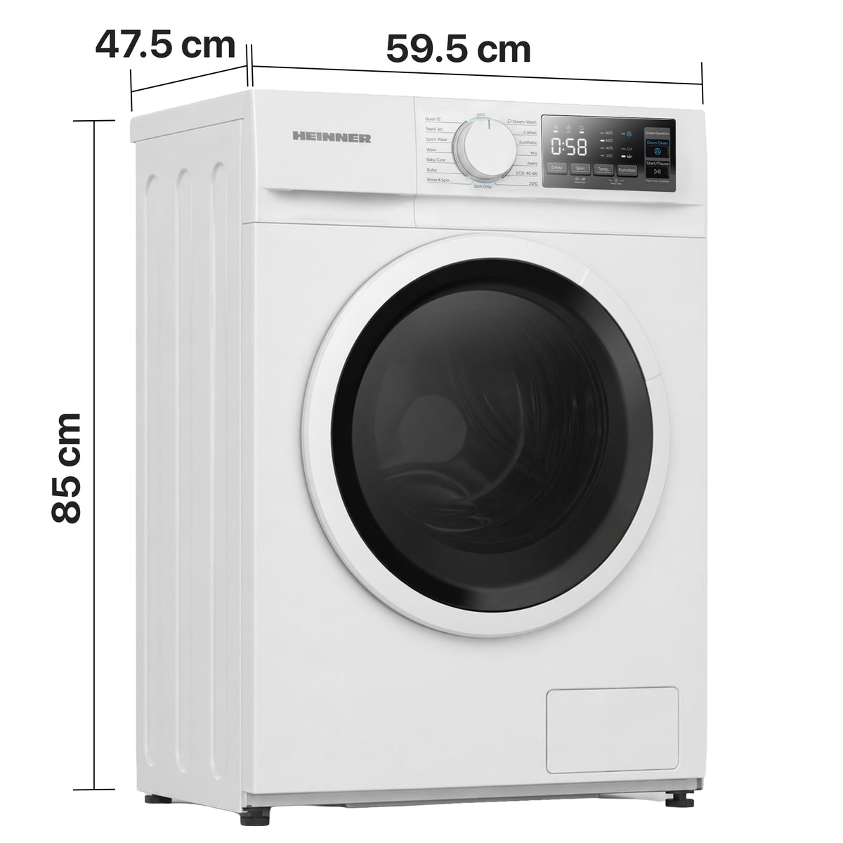 Wasmachine Heinner HWM-M714IVSMNA – Smal – 7 kg – 1400 toeren – Energielabel A