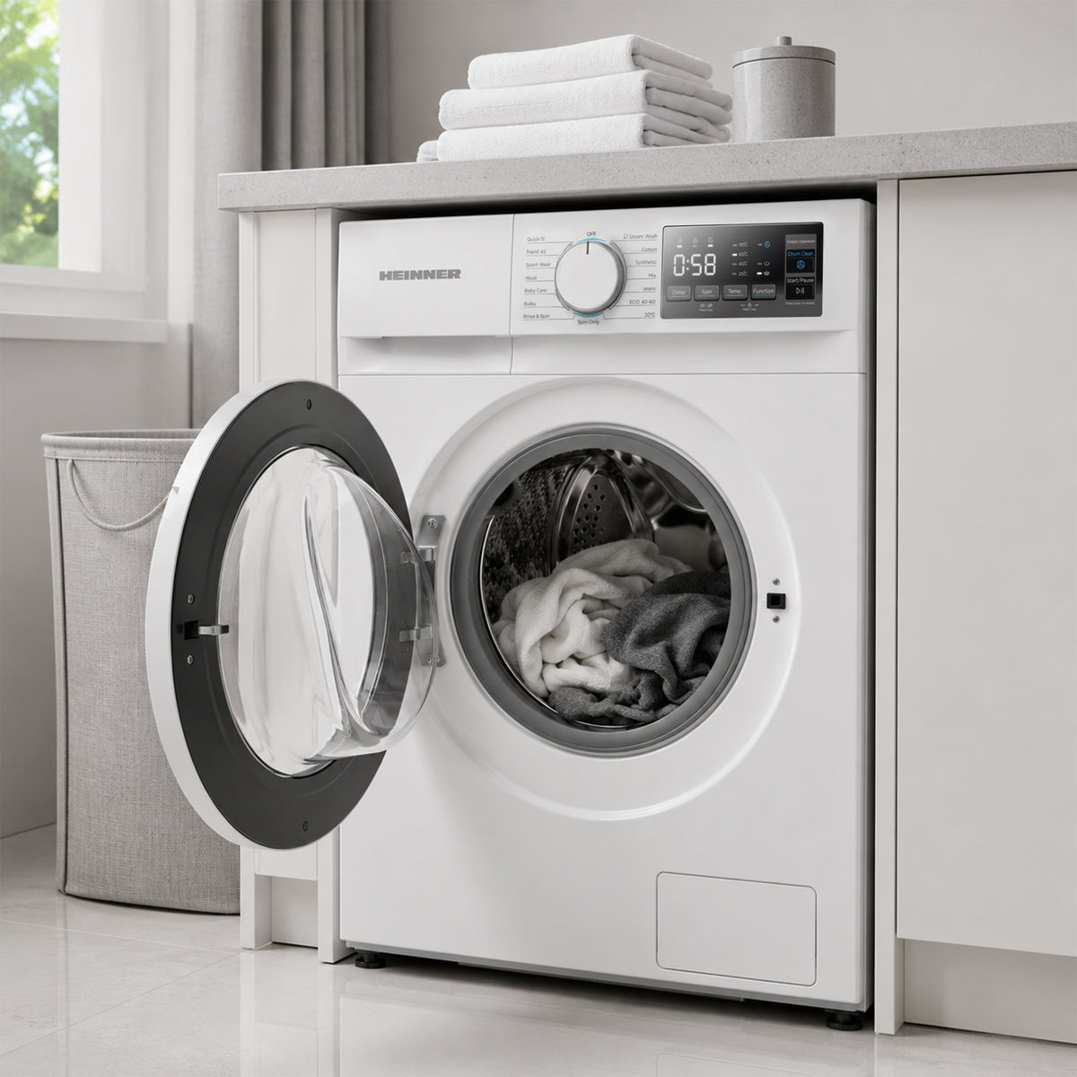 Wasmachine Heinner HWM-M714IVSMNA – Smal – 7 kg – 1400 toeren – Energielabel A