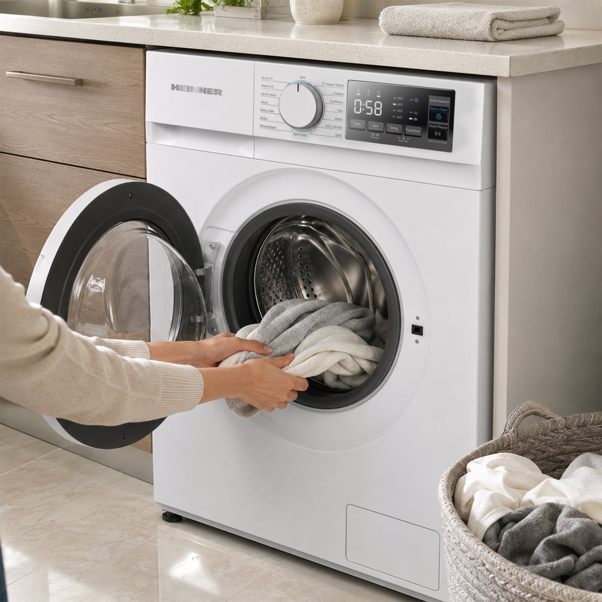 Wasmachine Heinner HWM-M714IVSMNA – Smal – 7 kg – 1400 toeren – Energielabel A