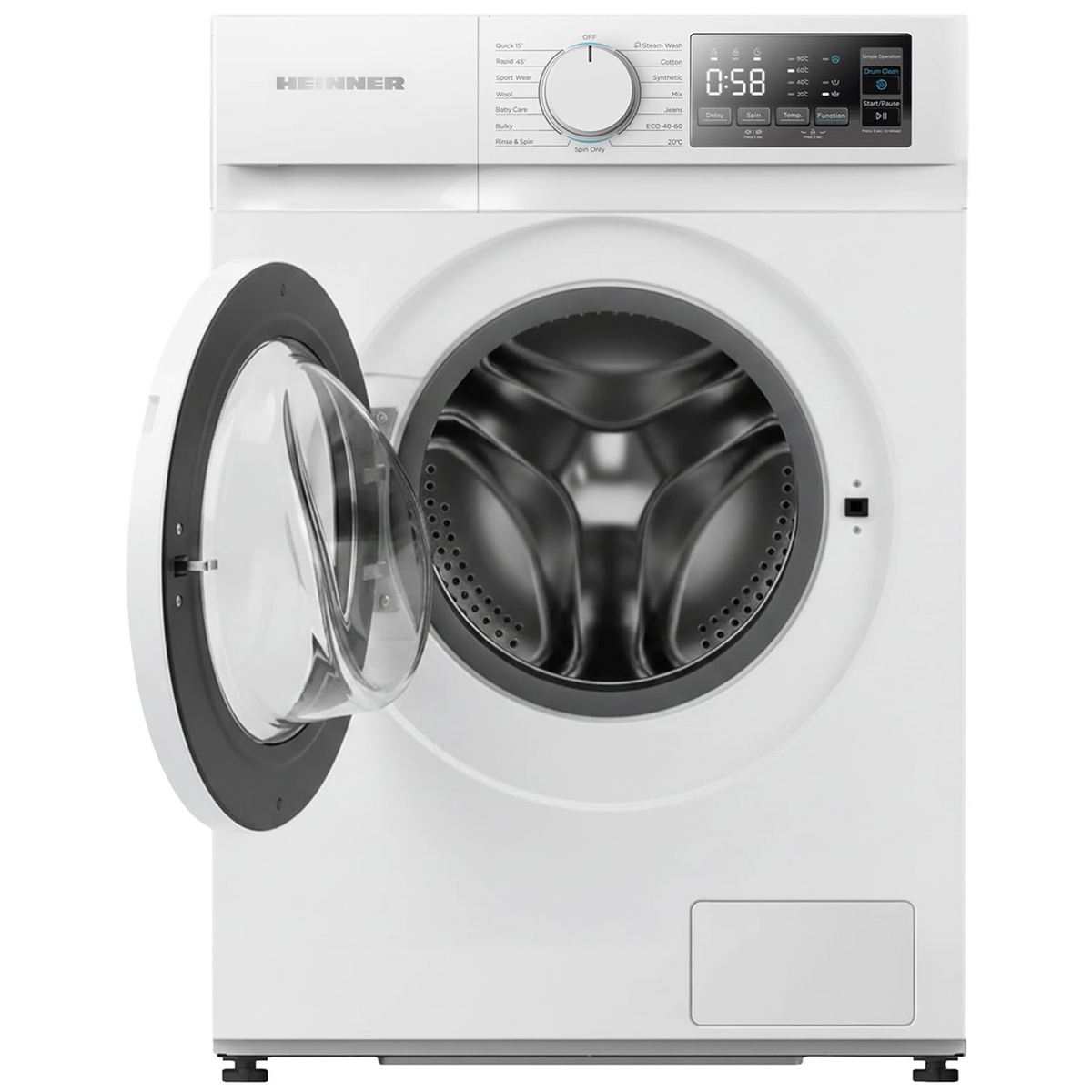 Wasmachine Heinner HWM-M914IVNA – 9 kg – 1400 toeren – 15 wasprogramma’s – energielabel A