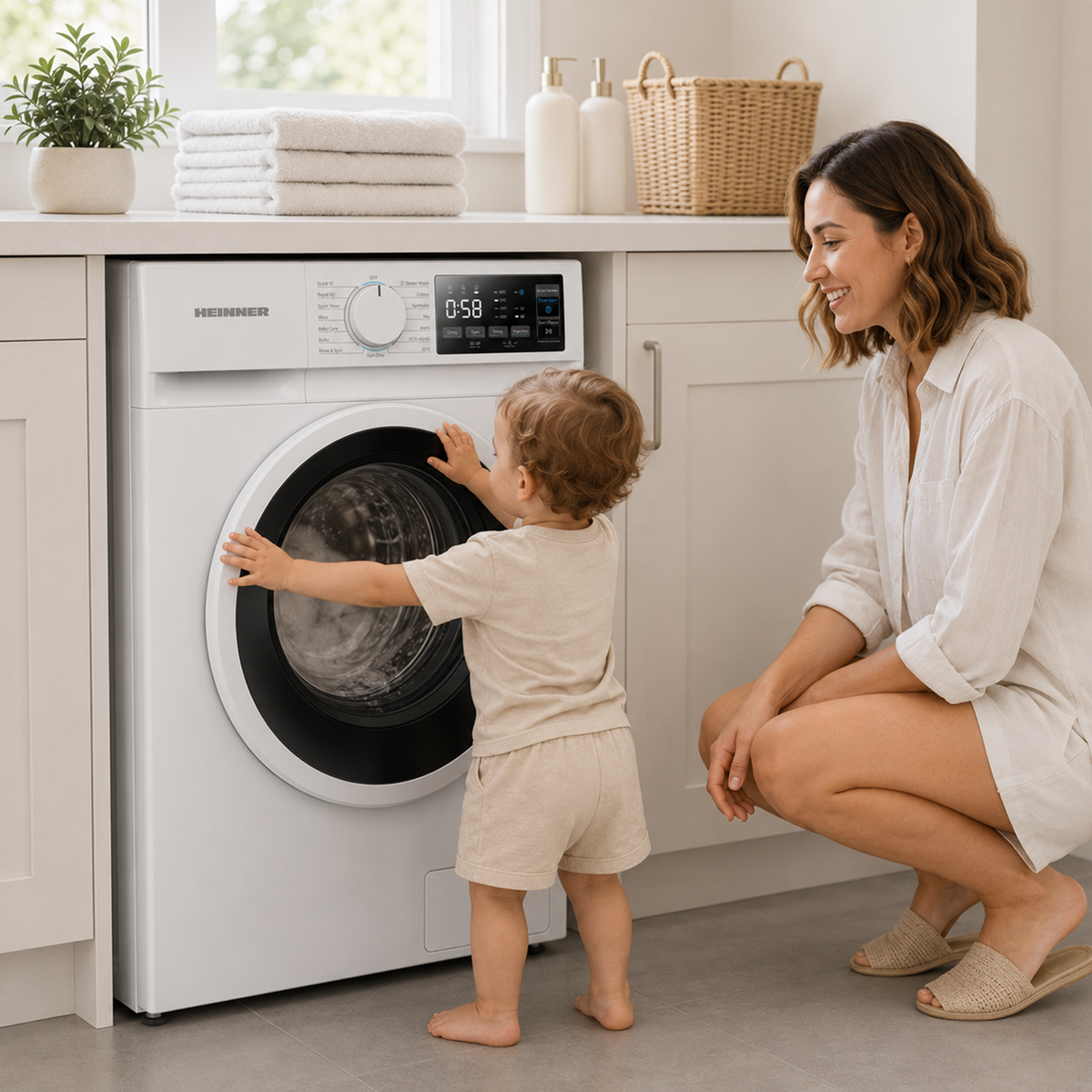 Wasmachine Heinner HWM-M914IVNA – 9 kg – 1400 toeren – 15 wasprogramma’s – energielabel A