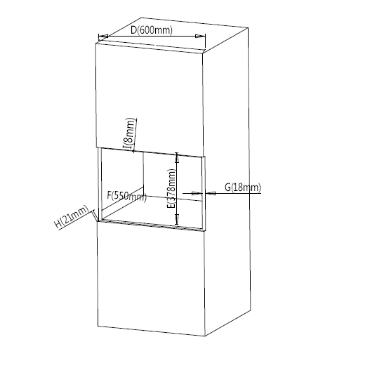 Heinner HMW-25BIGBK inbouw magnetron – zwart
