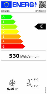 Heinner HSF-M84WHC vrieskist – 84 L – schuifglasdeksel – wit