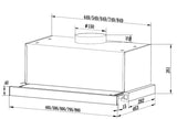 Heinner HTCH-F660IX afzuigkap – energielabel A – inox
