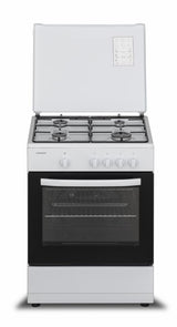 Heinner gasfornuis HFSC-SME60WH – 60 cm – 4 branders – elektrische oven – wit