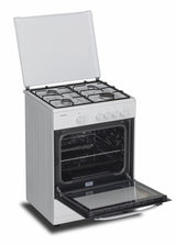 Heinner gasfornuis HFSC-SME60WH – 60 cm – 4 branders – elektrische oven – wit