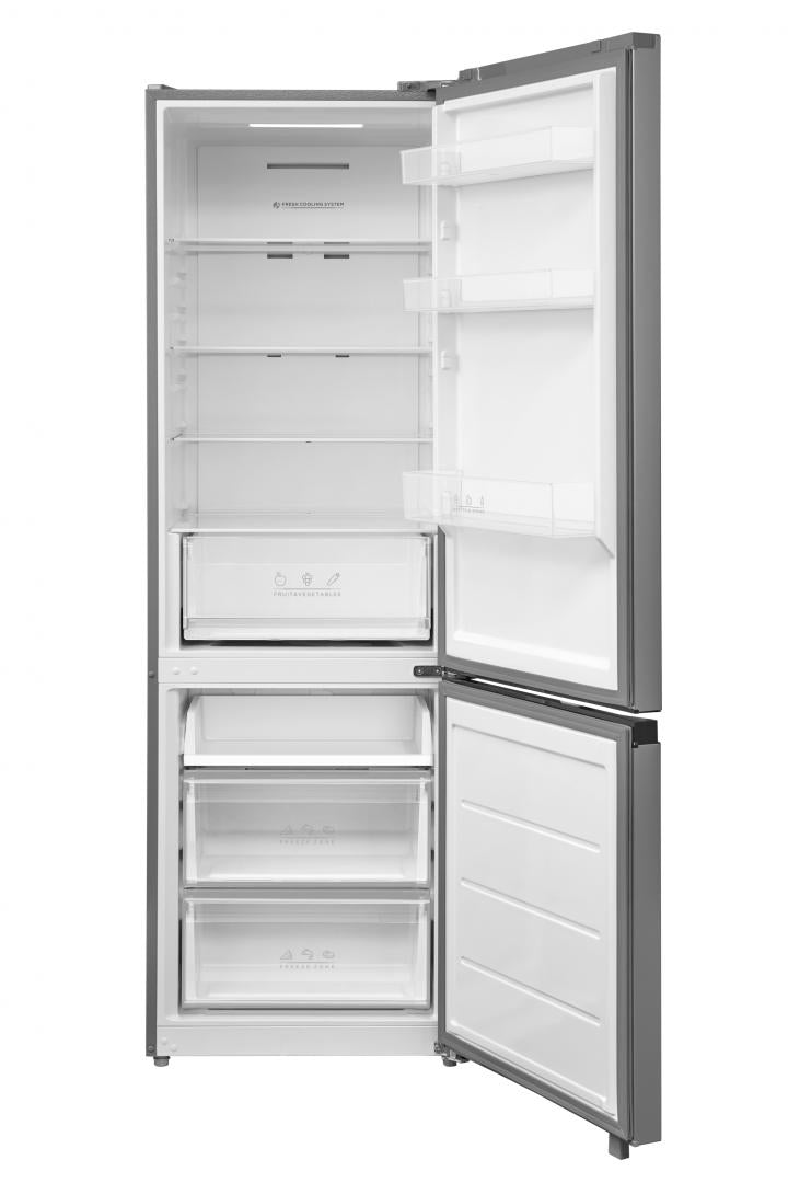 Heinner HCNF-M330INVSE koel-vriescombinatie – 330 liter – No Frost – inverter – energielabel E – zilver